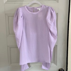 H&M Lavender Puff Sleeve Blouse